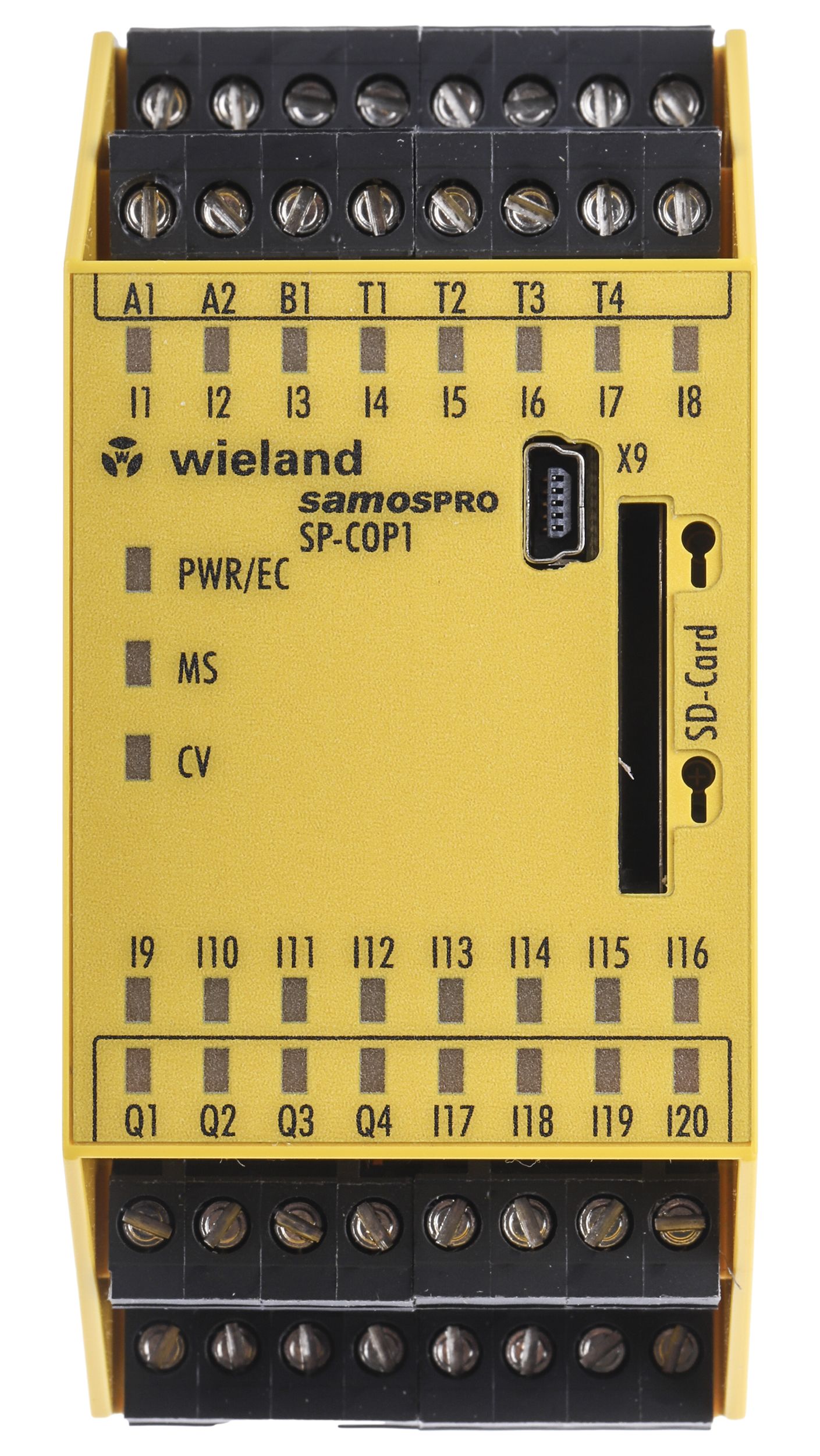 Wieland SP-COP biztonsági vezérlő, 24, 20 bemenet, 4 kimenet, 16,8 → 30 V DC, , bővíthető, IP20, 45 x 96 x 115 mm