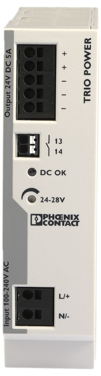 Fuente de alimentación de montaje en carril DIN Phoenix Contact, TRIO POWER, 2 salidas 24V dc 5A 120W