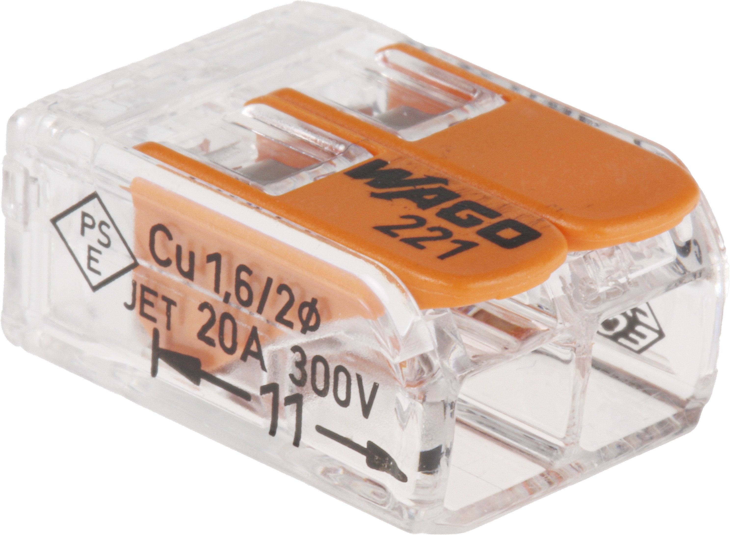 Wago 2-Way Terminal Block, 32A, Spring Cage Terminals, 24 → 12 AWG, Cable Mount