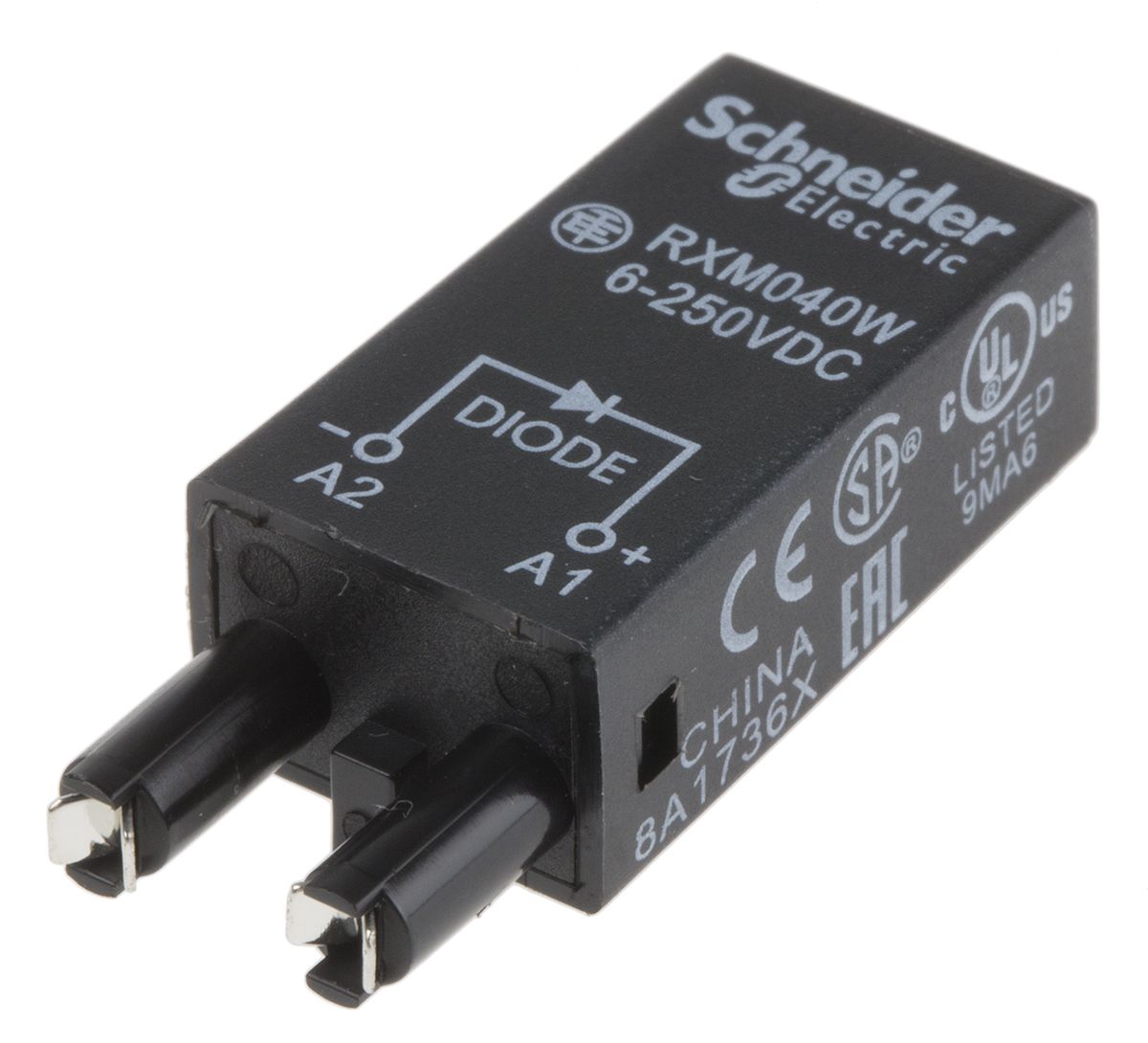 Schneider Electric Pluggable Function Module, Diode for use with RPZ Series Relay Sockets, RXZ Series Relay Sockets