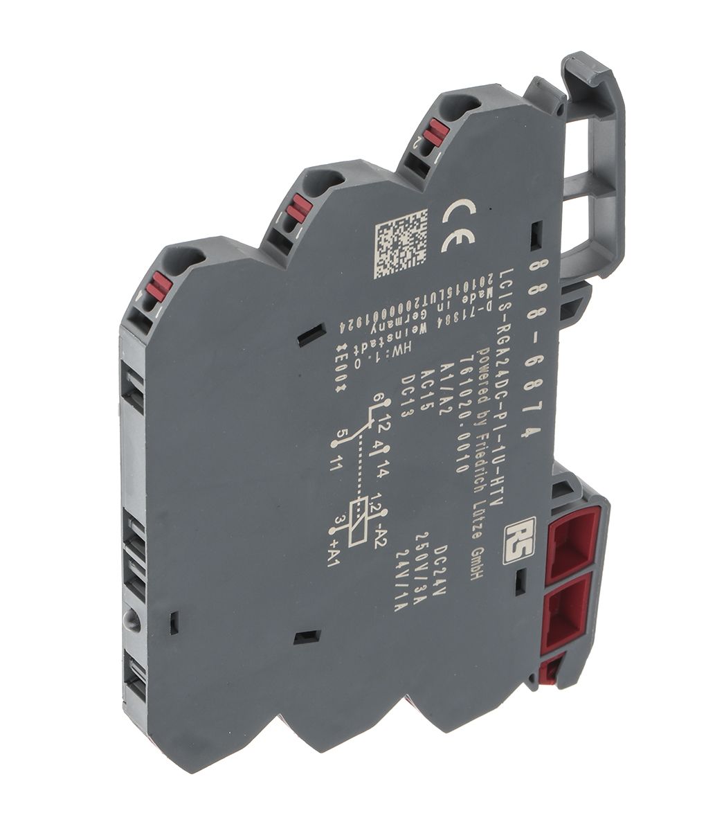 RS PRO DIN Rail Mount Interface Relay, 24V dc Coil, SPDT RS