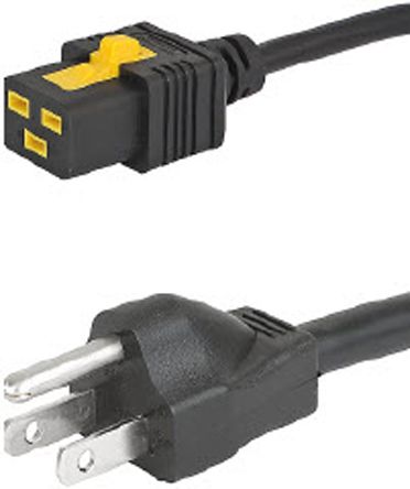 Schurter IEC C19 Socket to NEMA 5-15 Plug Plug Power Cord