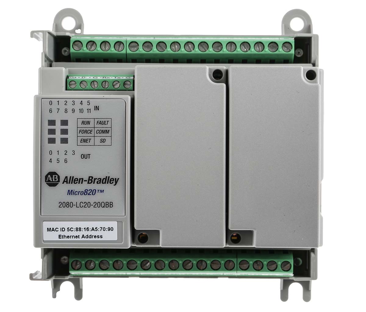 Allen Bradley Micro820 SPS CPU 24 V dc für Bulletin 2080, 12 x Analog, DC EIN Relais AUS, Ethernet