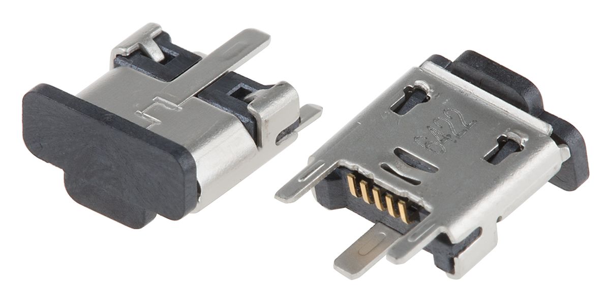 Conector USB Molex 105133-0011, Hembra, Recta, Montaje Superficial, 30,0 V., 1.8A 105133