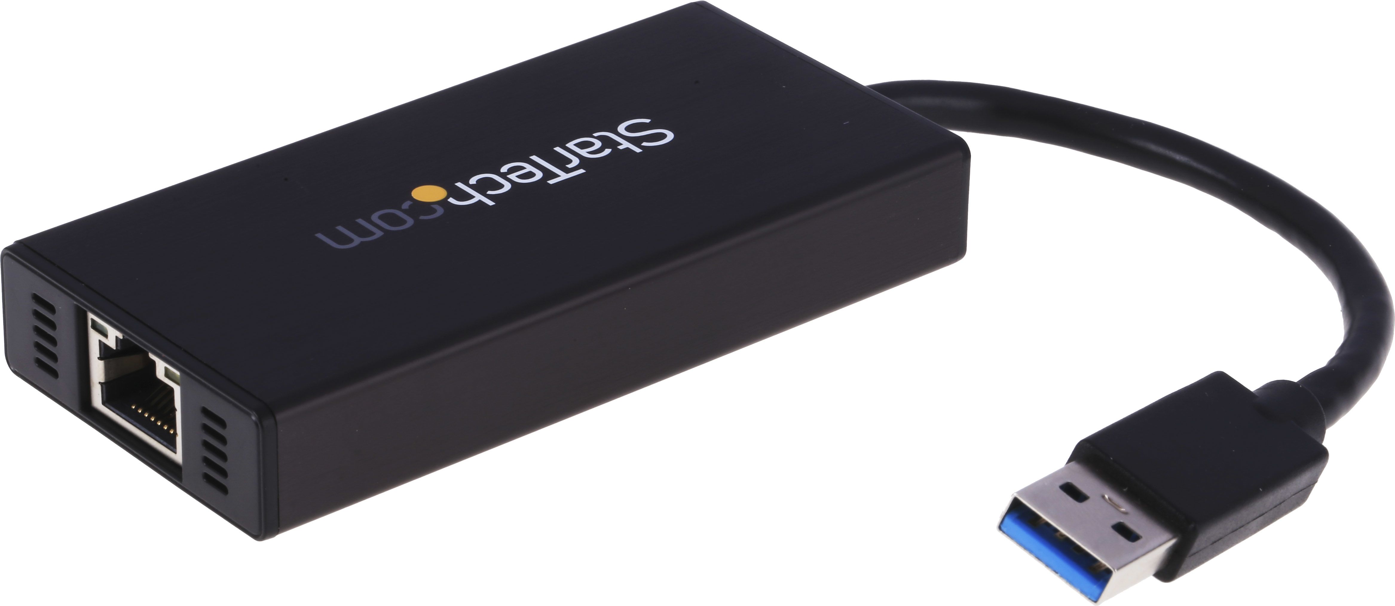 Hub USB StarTech.com, ST3300GU3B, USB 3.0 RJ45 3 Adaptador de a.c. USB A