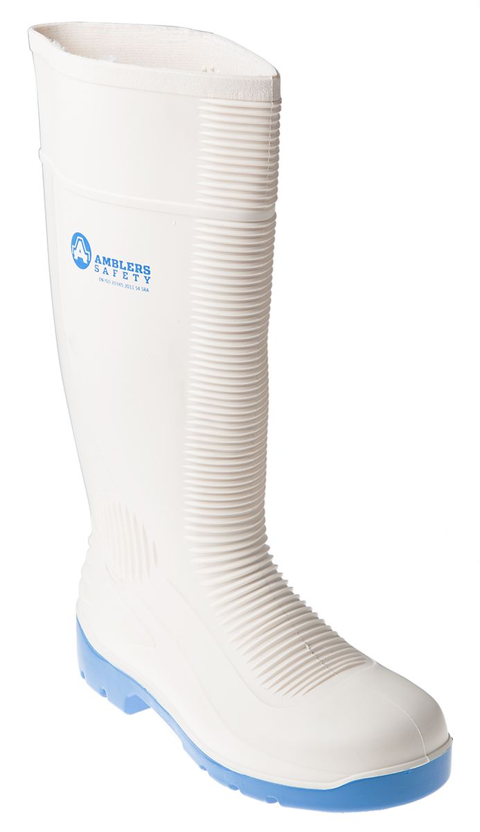 RS PRO White Steel Toe Capped Unisex Safety Boots, UK 6.5, EU 40