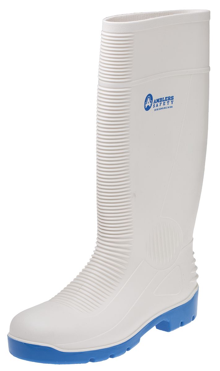 RS PRO White Steel Toe Capped Unisex Safety Boots, UK 7, EU 41