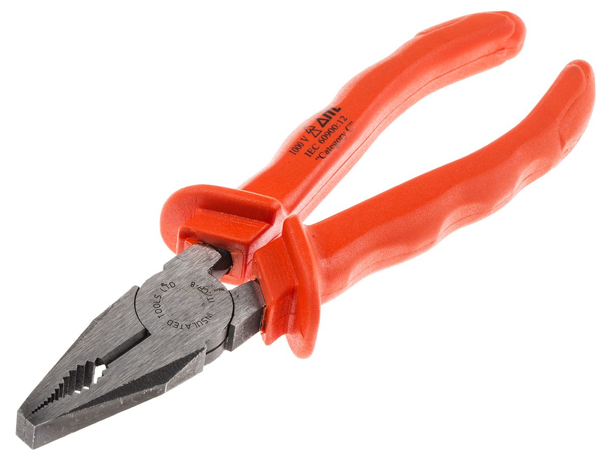ITL Insulated Tools Ltd VDE Insulated Chrome Vanadium Steel Pliers 240 mm Overall Length