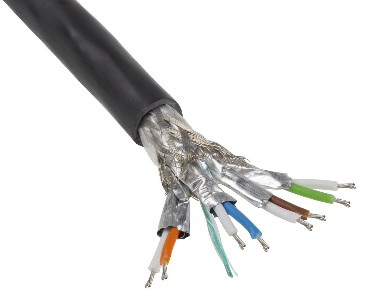 Ethernetový kabel, Černá, LSZH, 125 V 50m