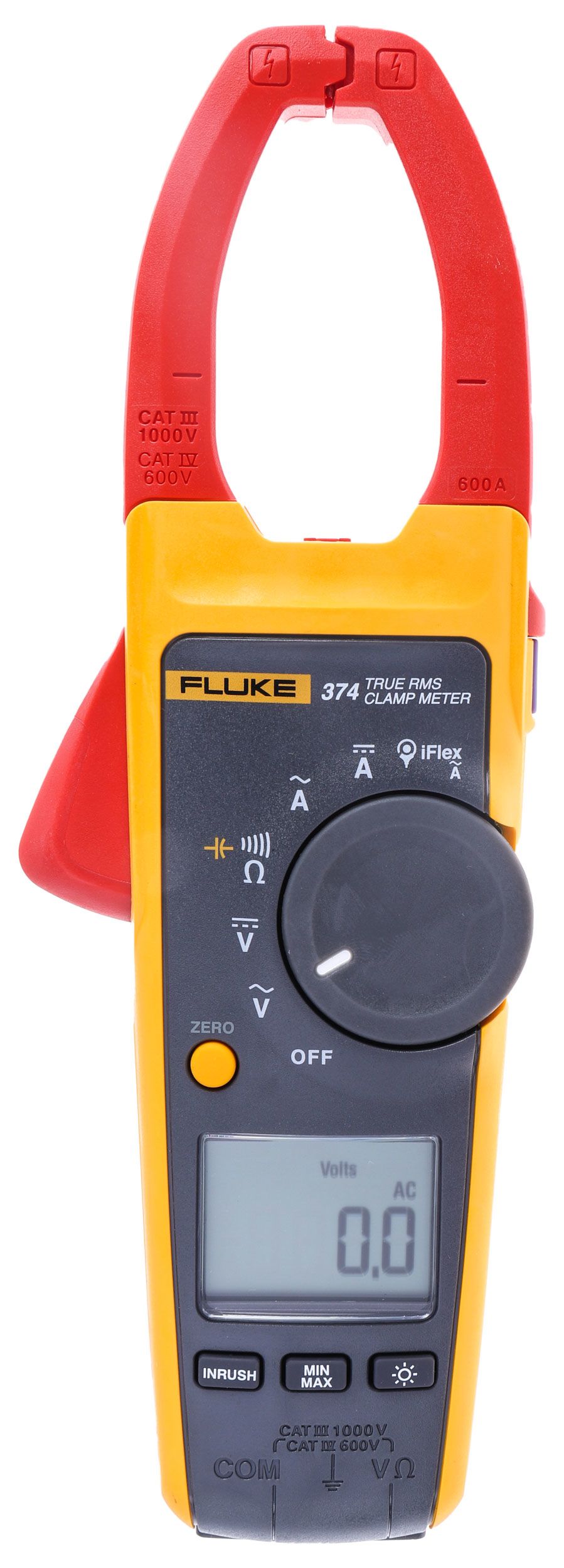 3790599 Fluke 374 Clamp Meter, 600A dc, Max Current 600A ac CAT III