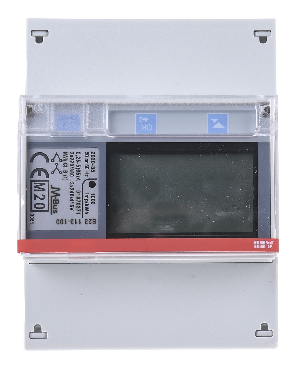 2CMA100165R1000 B23 113100 ABB 3 Phase LCD Energy Meter, Type