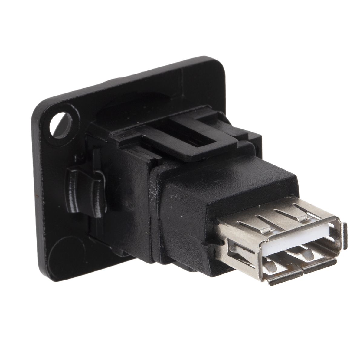 RS PRO Straight, Panel Mount, Socket Type A to A 2.0 USB Connector