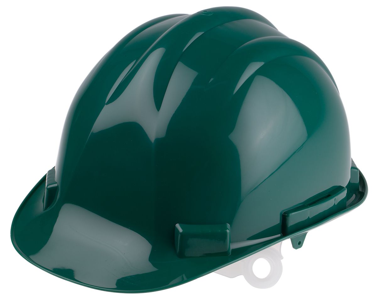 RS PRO Green Safety Helmet, Adjustable