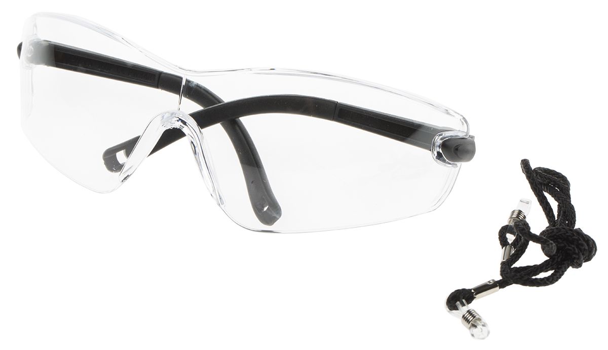 RS PRO UV Safety Glasses, Clear Polycarbonate Lens RS