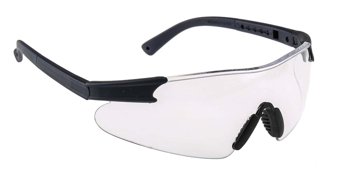 RS PRO UV Safety Glasses, Clear Polycarbonate Lens RS