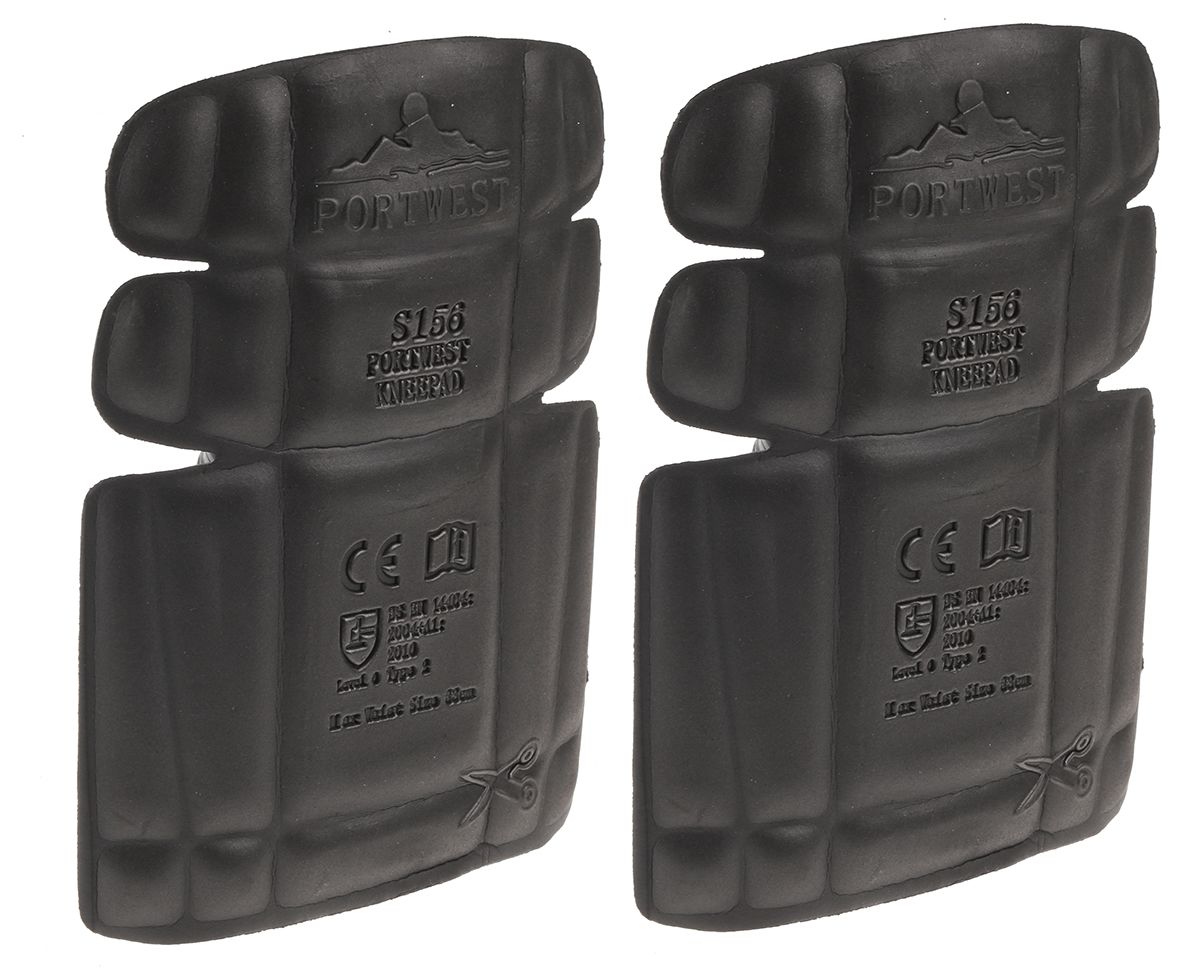 RS PRO Black EVA Foam Trouser Knee Pocket Rubber Knee Pad RS