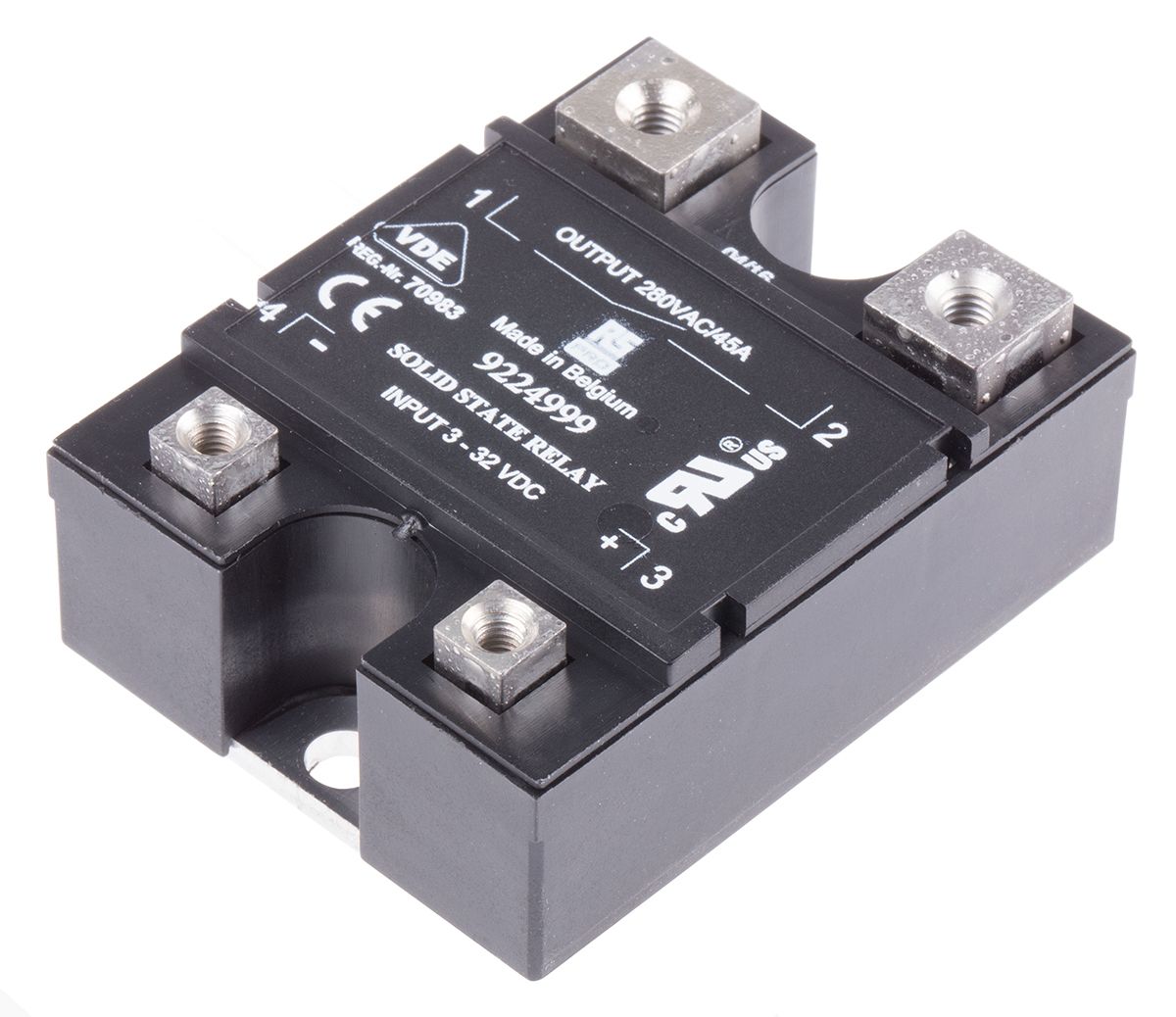 RS PRO Panel Mount Solid State Relay, 45 A rms Max. Load, 280 V ac Max. Load, 32 V dc Max. Control