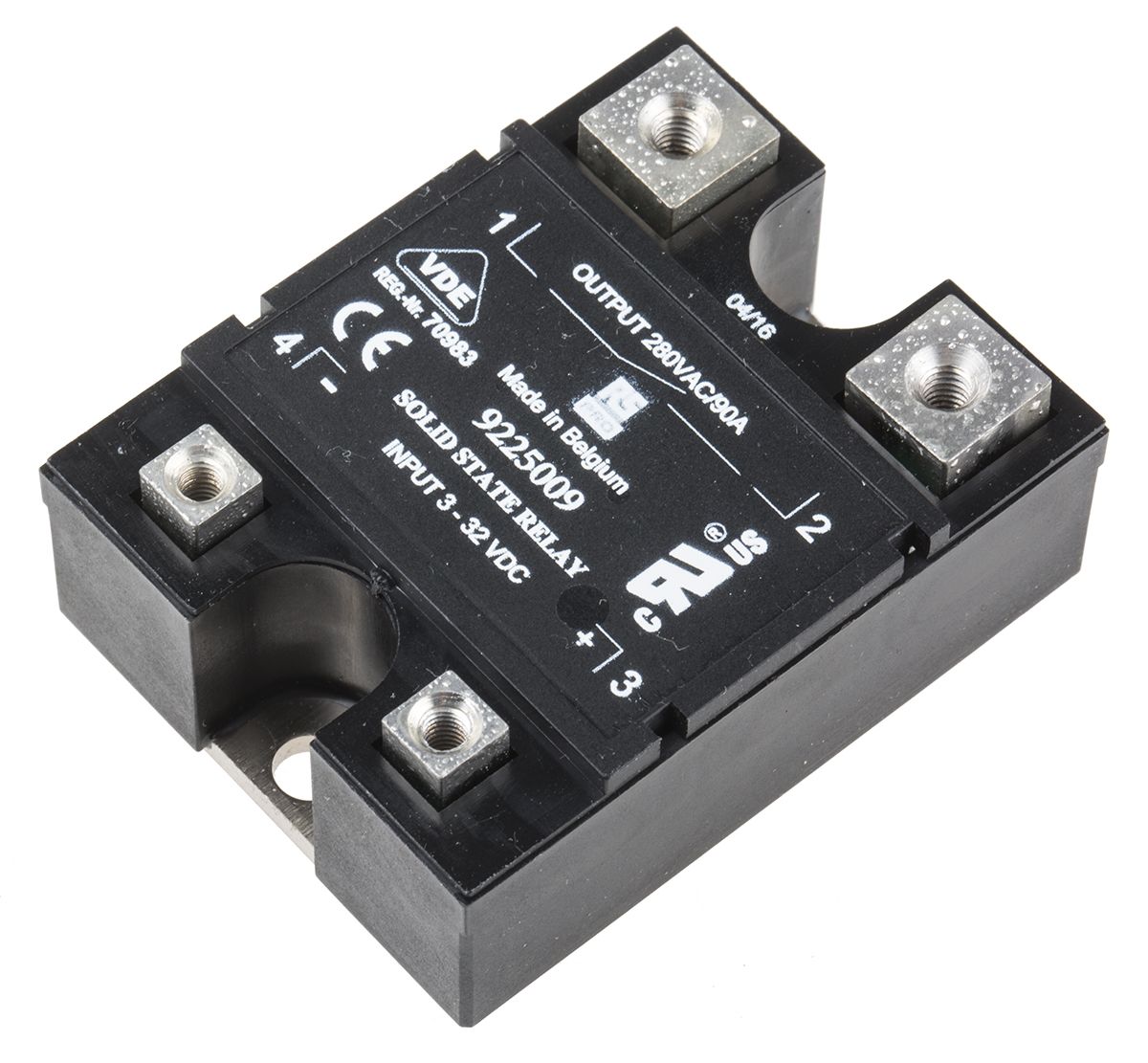 RS PRO Panel Mount Solid State Relay, 90 A rms Max. Load, 280 V ac Max. Load, 32 V dc Max. Control
