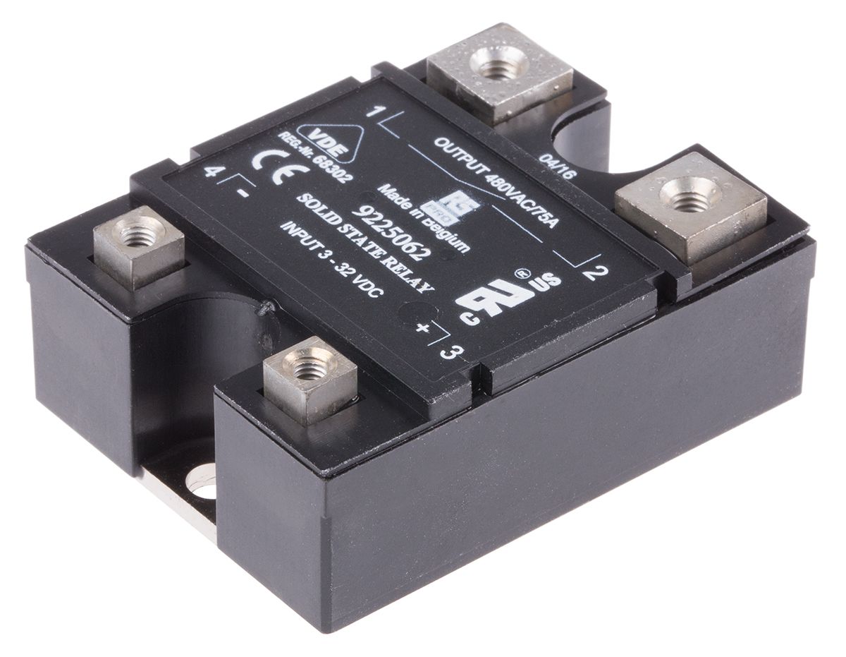 RS PRO Panel Mount Solid State Relay, 75 A rms Max. Load, 480 V ac Max. Load, 32 V dc Max. Control