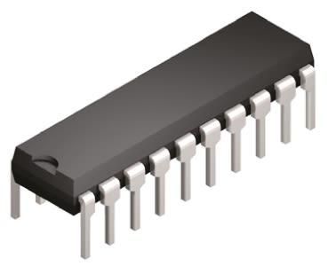 Analog Devices, DAC Octal 8 bit-, 1.25Msps, ±0.5LSB Serial (SPI), 20-Pin PDIP