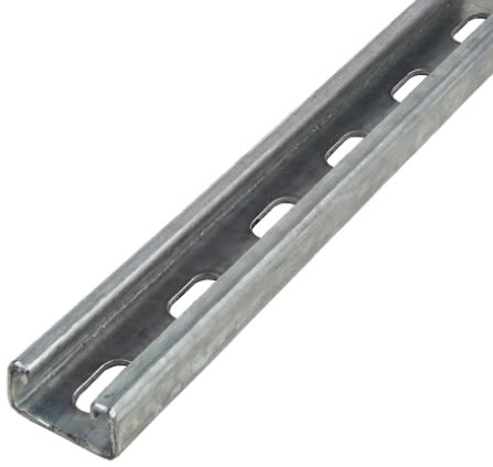 P 3300T X 2M | Unistrut 41 x 21mm Steel Slotted Channel, 2m Long | RS