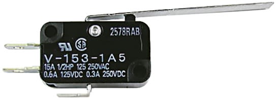 Microinterruptor, Palanca Articulada Larga SPDT-NA/NC 5 A a 250 V ac