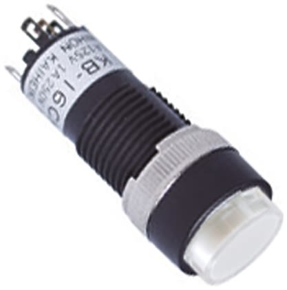 KB-16CKS1-59WGNS | NKK Switches Illuminated Latching Push Button Switch ...