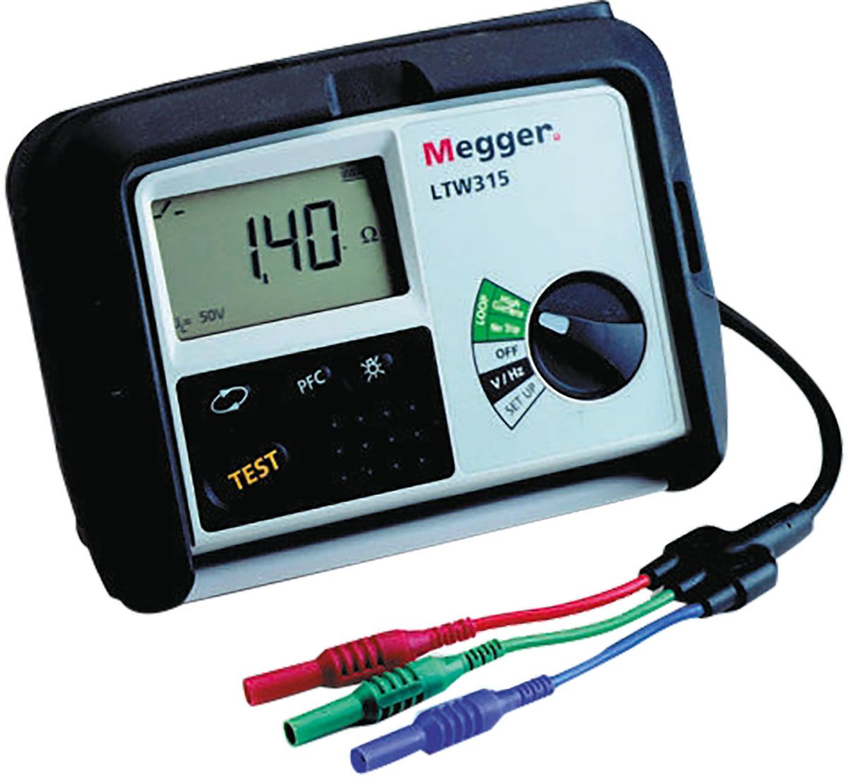 Megger LTW315-RS-BS Loop Impendance Tester, Loop Impedance Test Type 2 Wire, 3 Wire 440V, RCD Test Type AC Selective,