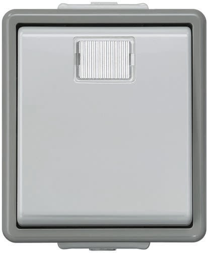 Siemens Delta Lichtschalter, Oberfläche-Montage Drucktaster IP 44, 1-polig, 1-teilig, 1 Wege 10A, 230V Grau