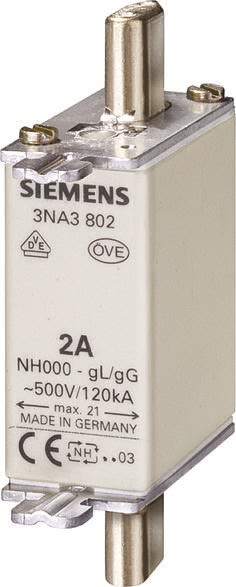 Pojistka NH 6A NH000 gG Siemens 500V ac