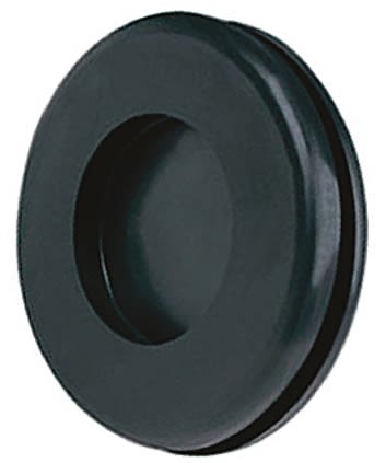 Kábelalátétgyűrű PVC Kábelgyűrű, 1.5mm Fekete, Ø: Maximum of 15.5mm 20mm