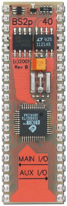Parallax Inc BSP2P40-IC SX48AC Microcontroller, BASIC Stamp 2, 20MHz, 16 kB EEPROM, 40-Pin PDIP