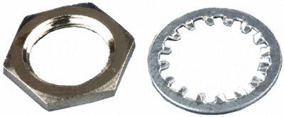 Broadcom Steel Hex Half Nut and Washers with Internal Tooth, 200 Pieces