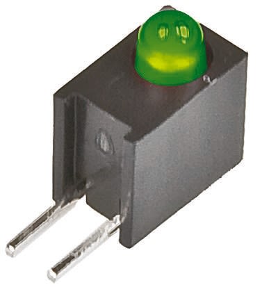 LED Vert, Traversant, 3 mm (T-1), 2,1 V