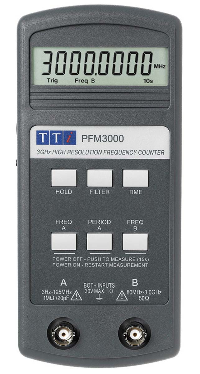 Aim-TTi PFM3000 Frequency Counter, 3 Hz Min, 3GHz Max, 6 Digit Resolution