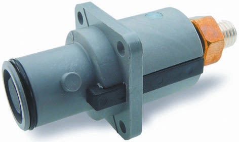 ITT Cannon, Veam Snaplock IP67 Grey Panel Mount 1P Mains Connector Plug, Rated At 250A, 1.0 kV