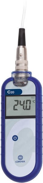 Comark C20 Wireless Digital Thermometer for Food Industry, Multipurpose Use, Thermistor Probe, 1 Input(s), 125°C Max,
