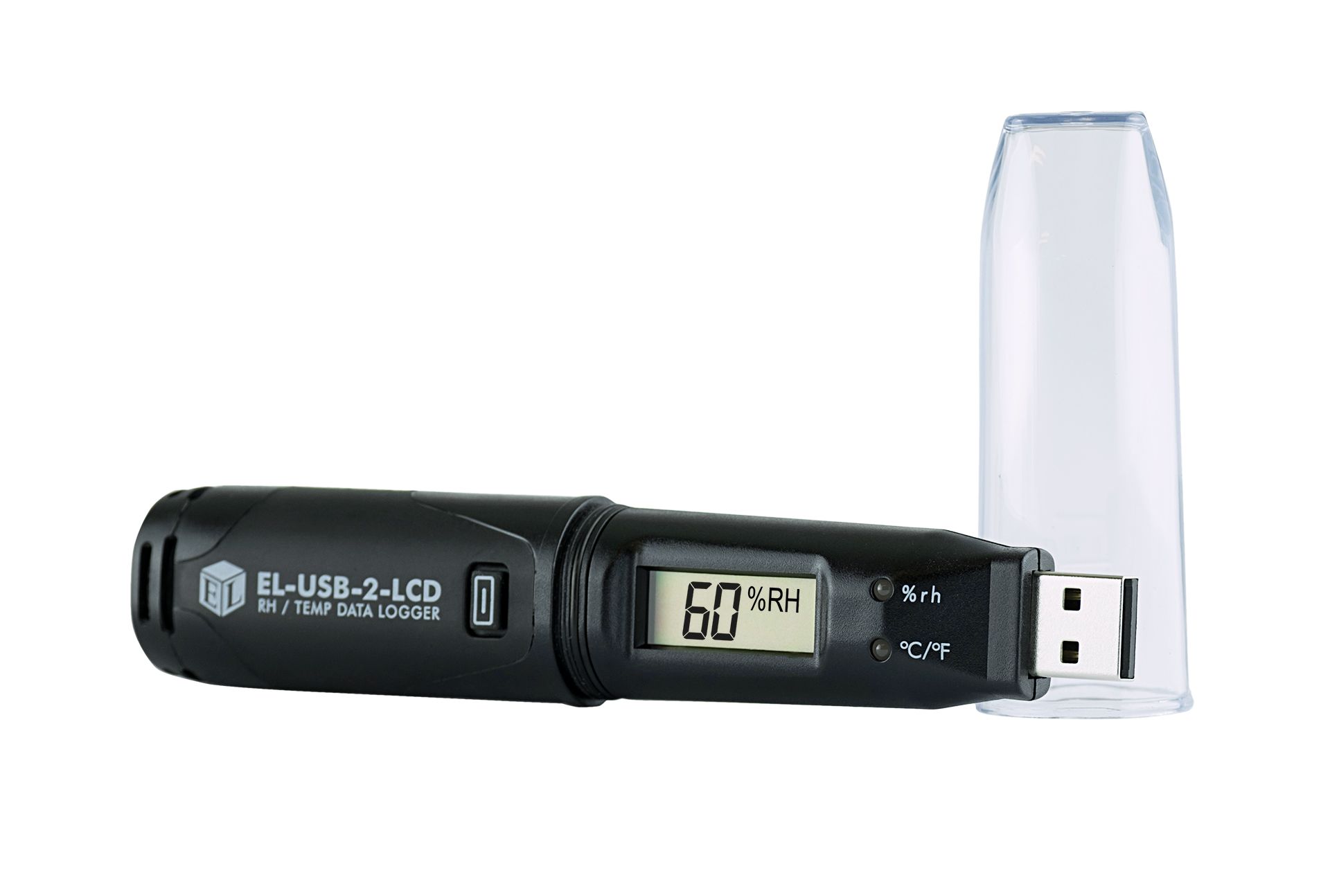 Lascar EL-USB-2-LCD Temperature & Humidity Data Logger, 1 Input Channel(s), Battery-Powered