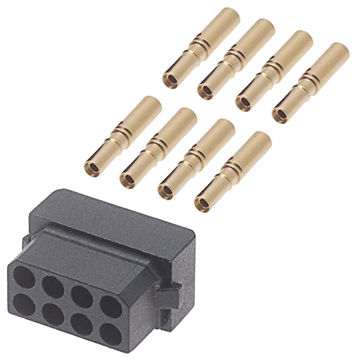 Datamate Connector Kit Containing 8 way DIL Female Shell, Crimps