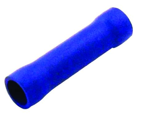 RS PRO Butt Splice Connector, Blue, Insulated, Tin 16 → 14 AWG
