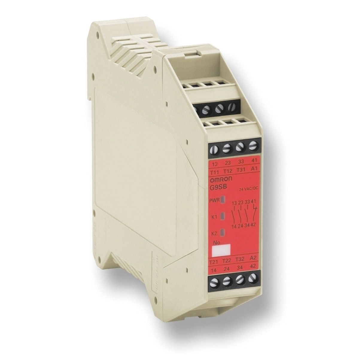 Omron G9SB Series Dual-Channel Emergency Stop Safety Relay, 24V ac/dc, 2 Safety Contact(s)