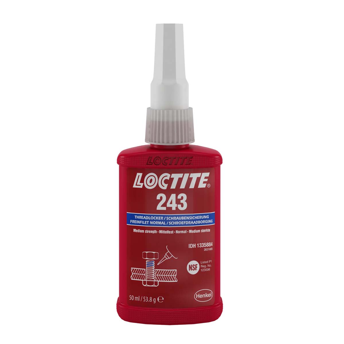 243, 50ML Loctite Loctite 243 Blue Threadlocking Adhesive, 50 ml, 24