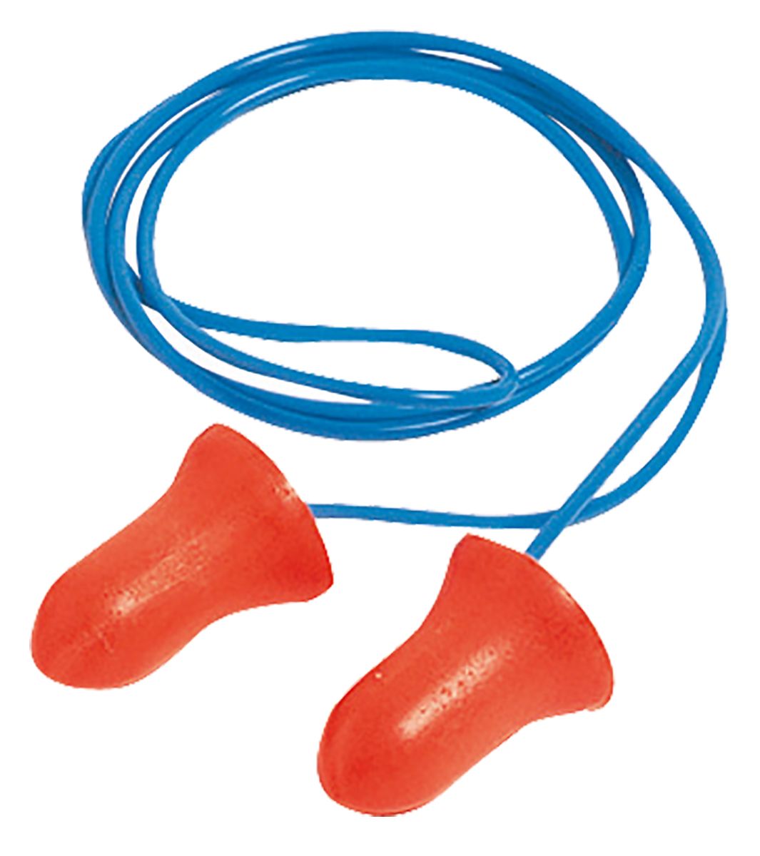 Honeywell Safety Corded Disposable Ear Plugs, 37dB, Blue, Orange, 100 Pairs per Package