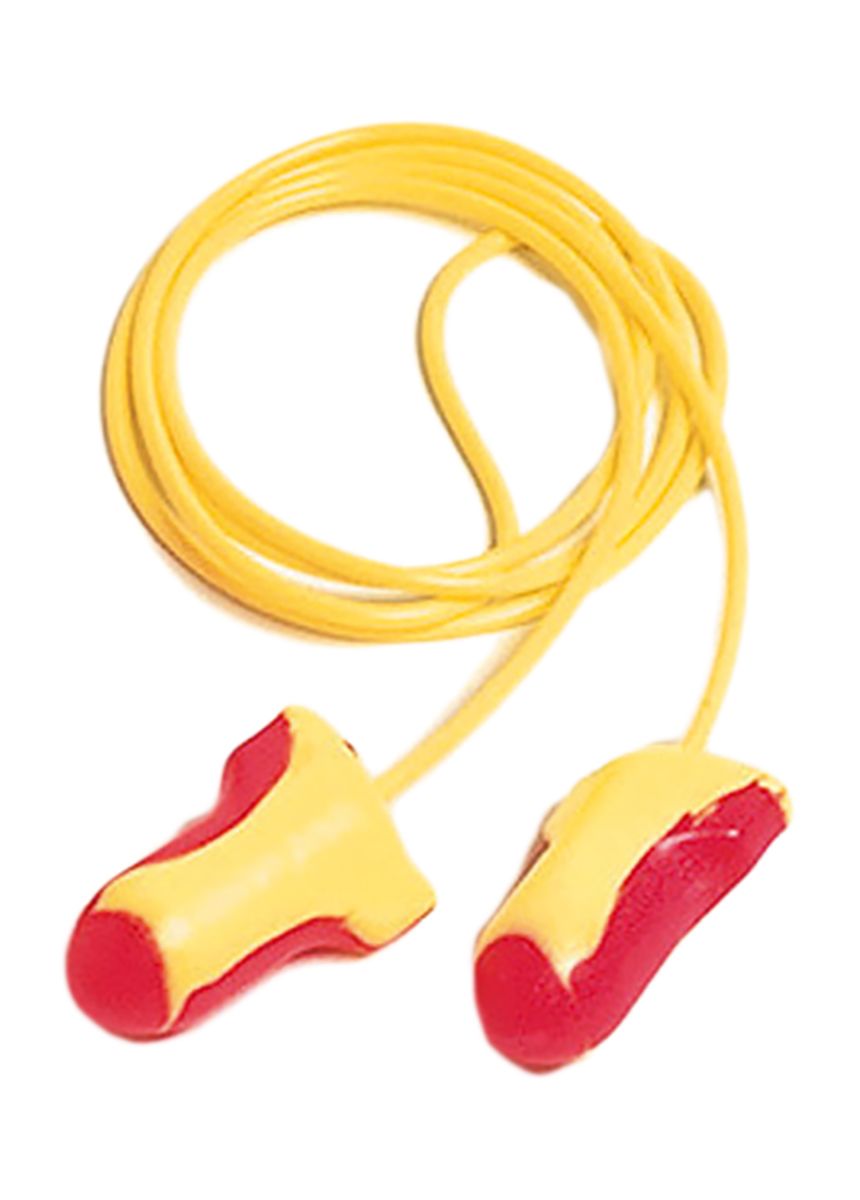 Honeywell Safety Corded Disposable Ear Plugs, 35dB, Pink, Yellow, 100 Pairs per Package