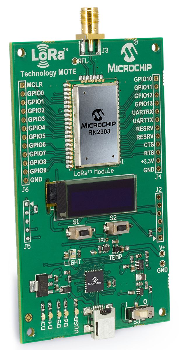 Microchip LoRa Mote RN2903 LoRa Development Board DM164139