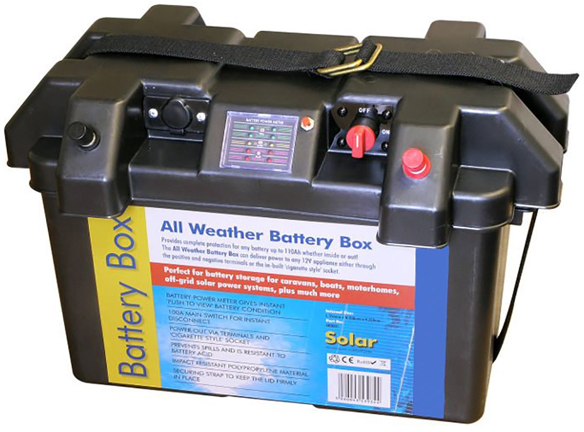 RS PRO Battery Box For Use With Battery up to 110 Ah RS