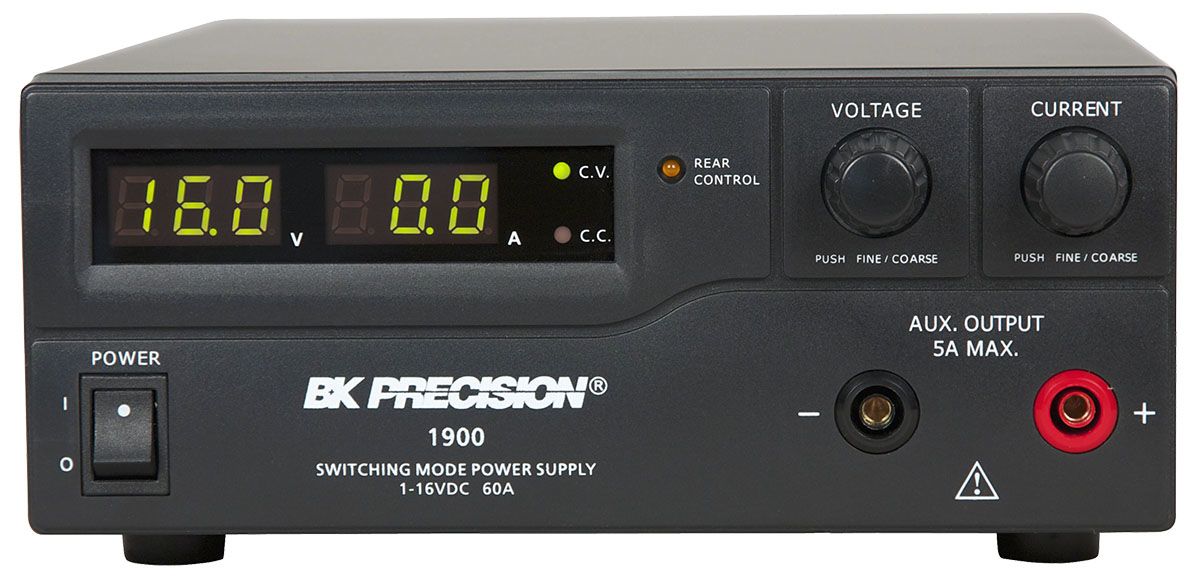 BK Precision BK1900B Bench Power Supply, 960W, 1 Main and 1 Auxiliary Output, 16V, 60A