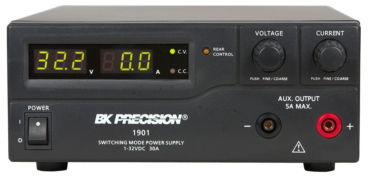 BK Precision Bench Power Supply, 960W, 1 Main and 1 Auxiliary Output, 32V, 30A