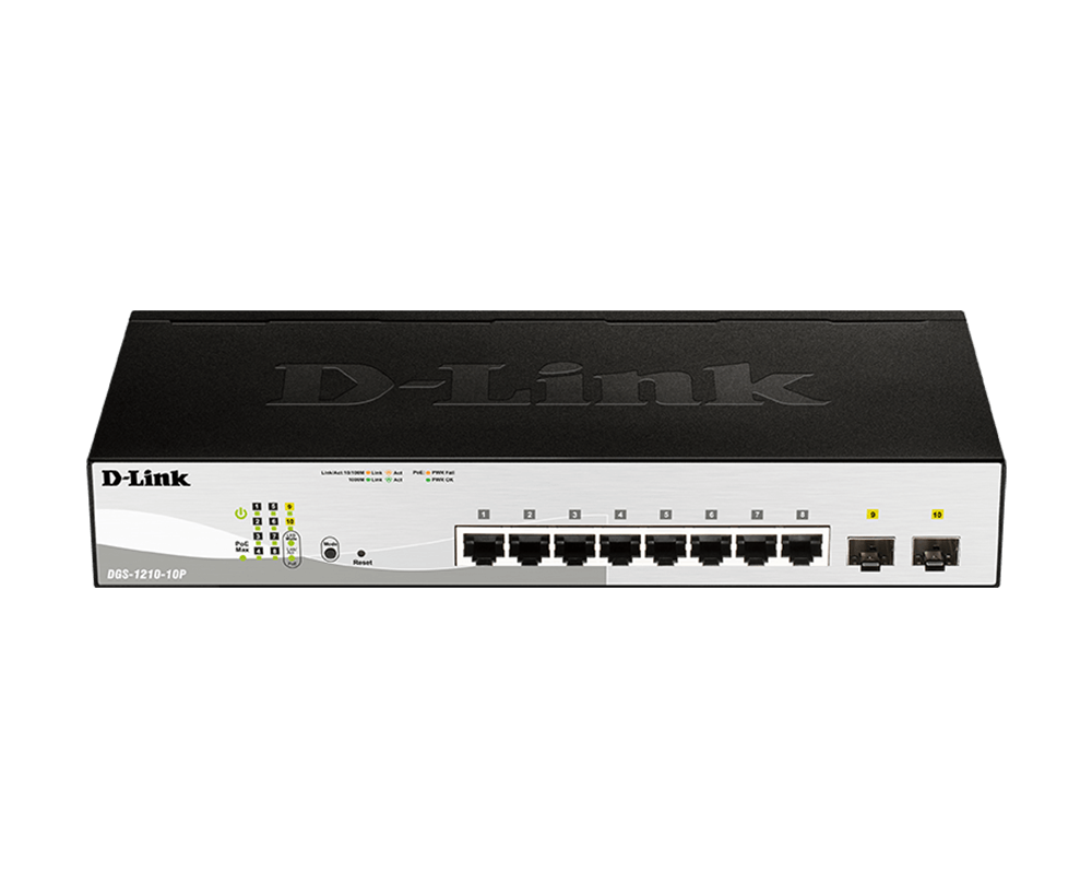 D-Link DGS-1210-10P, Smart 10 Port Ethernet Switch With PoE