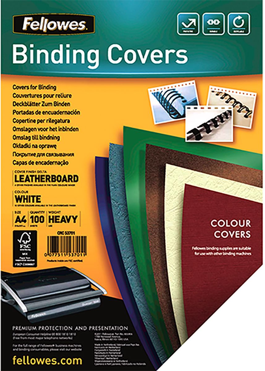 Fellowes White A4 Binding Cover